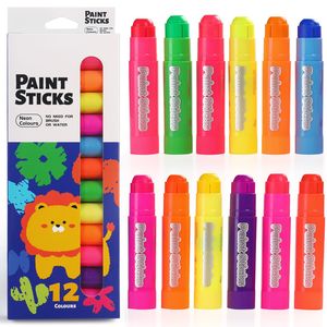 12 Colores, <span class=keywords><strong>Pintura</strong></span> en Barra de Óleo Sólido de Secado Rápido, Crayón Fluorescente, <span class=keywords><strong>Pintura</strong></span> Témpera, para Dibujar, Pintar, Graffiti, Manualidades, Material de Arte para Niños - Product Image 1
