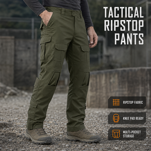 Wholesale Custom Ripstop Tactical Cargo Pants Men, <strong>Waterproof</strong> Breathable 65/35 Poly Cotton Combat <strong>Trousers</strong> with Knee Pads, OEM - Product Image 1