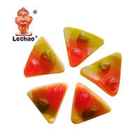 Bonbons gélifiés Lechao Pizza, saveur fruitée, bonbons mous, emballage en boîte pour enfants, confiserie, fabrication OEM ODM