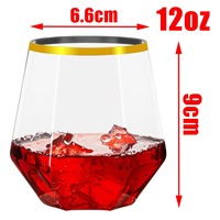 Gobelets en verre à vin en plastique en forme d'œuf personnalisés, jetables, réutilisables et incassables pour les fêtes et les mariages