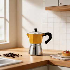 <span class=keywords><strong>Cafetera</strong></span> <span class=keywords><strong>Italiana</strong></span> Tenrey Moderna y Portátil de 3/6/9/<span class=keywords><strong>12</strong></span> <span class=keywords><strong>Tazas</strong></span>, con Tapa de Aleación de Aluminio, Apta para Estufa e Inducción, de Acero Inoxidable - Product Image 2