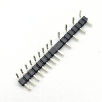 Conector de Clavija de Latón de Tipo Angular de Fila Única Macho con Paso de 2,54 mm para Aplicaciones de Placa a Placa de PCB