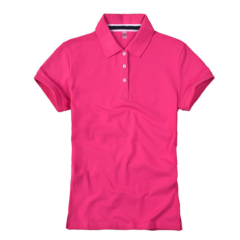 T845 rose red polo shirt