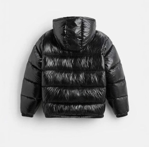 Veste rembourrée en coton imperméable à l'eau, veste de sport rembourrée en coton à capuche, veste rembourrée en coton de couleur unie haut de gamme - Product Image 4