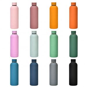 Gourdes de sport en acier inoxydable, bouteilles d'eau isothermes pour le voyage et l'extérieur, 500 ml, tasses thermos à double paroi sous vide - Product Image 2