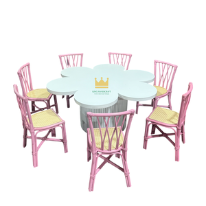 Chaise pour enfants en rotin faite à la main sur mesure pour fête d'anniversaire, décoration d'événement bohème, mobilier pour enfants en osier naturel - Product Image 1