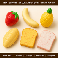 Jouets Squishy Southpeak, Jouets Anti-Stress Squishy Factory, Jouets à Presser en Forme de Fruits, Jouets Squishy à Remontée Lente, Cadeau Anti-Stress, 6 Modèles