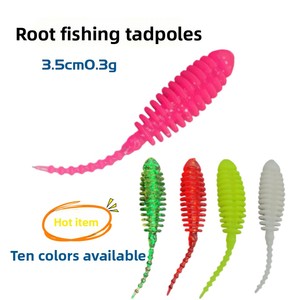 Micro-leurre souple en plastique en forme de têtard à queue en forme d'aiguille, avec spoiler fileté, 35 cm, 0,3 g, lot de 20 pour la pêche à la <span class=keywords><strong>carpe</strong></span> et au tilapia - Product Image 3