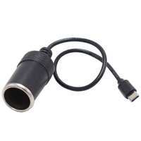 Haute qualité USB C mâle femelle convertisseur de puissance Type C câble 5v 12-24v voiture allume-cigare prise Step-up USB C mâle 5v 12v voiture