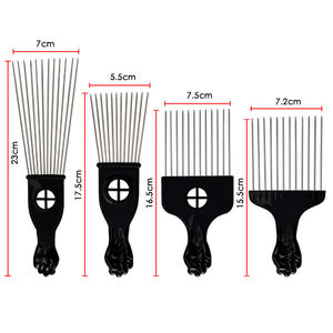 Peignes à <span class=keywords><strong>cheveux</strong></span> en métal pour <span class=keywords><strong>cheveux</strong></span> <span class=keywords><strong>bouclés</strong></span>, peigne afro en plastique pour femmes/hommes, coiffure, coiffage des <span class=keywords><strong>cheveux</strong></span> - Product Image 1