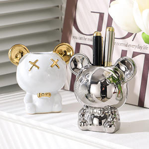 Porte-stylo en céramique moderne, simple et mignon, accessoire de bureau pour étudiant écologique avec sens de conception élevé pour l'art de la réception du bureau - Product Image 1