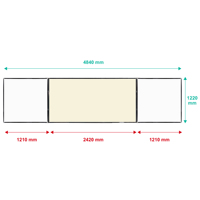 Tableau blanc pliable, tableau de projection en émail moyen, mat, anti-reflets pour salles de classe et salles de réunion