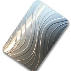 Foshan कारखाने अनुकूलित 304 316 वर्ग पैटर्न उभरा 4 * 8ft 3D पुष्प प्रकार उभरा स्टेनलेस स्टील