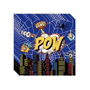 Vente flash : articles de fête sur le thème des super-héros, assiettes en papier, serviettes, ensemble de vaisselle sur le thème des héros, décorations de fête, vente en gros - Product Image 5