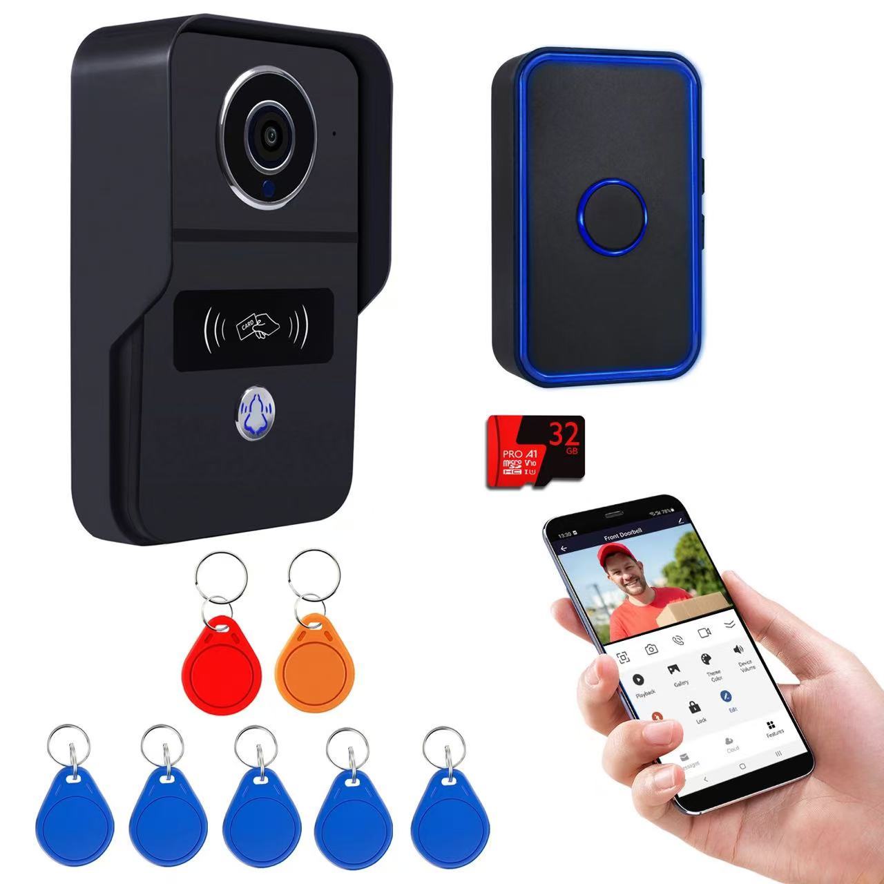 Tuya Smart Video Door Intercom System with POE & WiFi, HD Touch Control Screen, Night Vision, Two-Way Audio & App Remote Access for Homes & Apartments