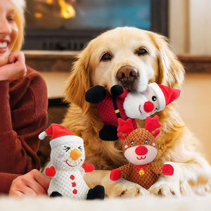3 חבילה חג mas plush כלב צעצועים חמודים צעצועים עמיד מחמד חמוד חג המולד גור כלב קשוח כלב צעצוע - Product Image 3