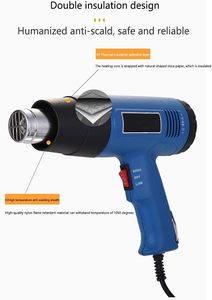 Sıcak hava tabancası elektrikli Mini ısı tabancası makinesi küçültmek için Pof/Pvc plastik torba değişken sıcaklık ayarları ile ısı tabancası makinesi - Product Image 3