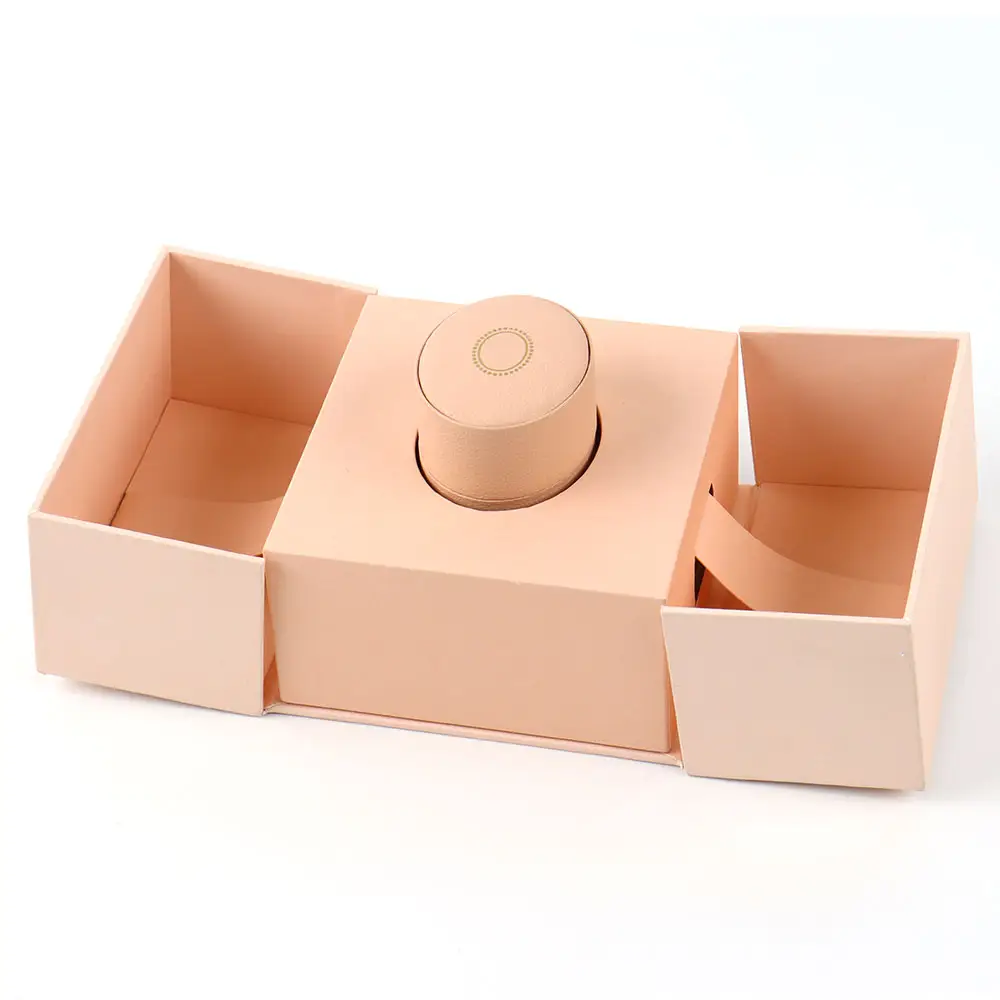 Confezione regalo personalizzata portagioie con logo stampato scatole regalo per gioielli in ecopelle elegance double door gift jewelry box