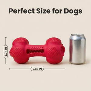 Juguete Masticable para Perros Personalizable con Sonido, Ecológico, en Forma de Hueso, de Lujo y Casual, Resistente a Mordidas, de Goma, para Limpieza Dental - Product Image 2