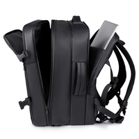 Mochila de viaje antirrobo expandible de gran capacidad 2025, bomba de aire de compresión al vacío, cremallera geométrica, poliéster para negocios