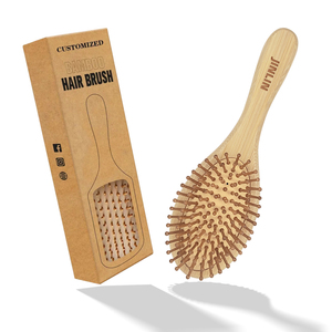 Set di Spazzole per <span class=keywords><strong>Capelli</strong></span> Afro <span class=keywords><strong>in</strong></span> Bambù Ecologico con Manico <span class=keywords><strong>in</strong></span> <span class=keywords><strong>Legno</strong></span> per Massaggio e Districamento dei <span class=keywords><strong>Capelli</strong></span> Ricci - Product Image 1