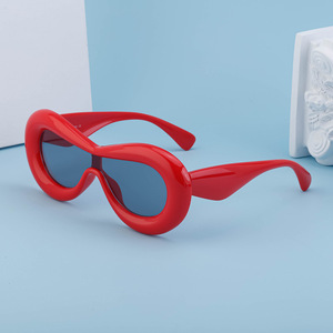 Women's Y2K Inflation Funny Bubble Chunky Big Eyewear <strong>Blue</strong> Red Metal Frame Color Colorful Sunglasses Ins <strong>Party</strong> Men's Sun <strong>Glasses</strong> - Product Image 3