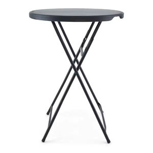 Barra portátil al por mayor, <span class=keywords><strong>terraza</strong></span> de plástico blanco, <span class=keywords><strong>mesa</strong></span> <span class=keywords><strong>plegable</strong></span> circular para exteriores, <span class=keywords><strong>mesa</strong></span> de cóctel popular, <span class=keywords><strong>mesa</strong></span> redonda con patas altas - Product Image 2