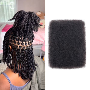 100% di alta qualità Afro crespo crespo vergine riccio <span class=keywords><strong>extension</strong></span> per <span class=keywords><strong>capelli</strong></span> umani non trasformati allineati alla rinfusa Dreadlock Vendor - Product Image 1
