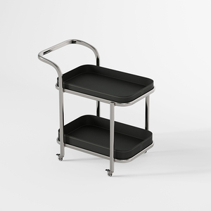 Moderne Rechthoekige Lederen Accent Tafel Stalen Frame Opslag Milieuvriendelijke Beweegbare <span class=keywords><strong>Trolley</strong></span> Voor Villa Woonkamer Entertainment - Product Image 4
