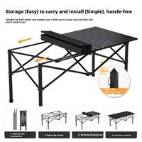 Équipement de camping en plein air, ensemble de table et de chaises pliantes portables, 6 chaises + 1 table longue, table et chaises de camping légères