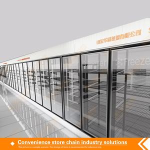 חדר קר דלת זכוכית מדפים/מרפרמרקט הליכה חנות נוחות סופרמרקט הליכה בתחנת דלק מקפיא קריר - Product Image 6