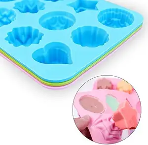 Molde de silicone para bolos, molde para bolos de geléia, pudim de silicone, moldes rosa para bolos