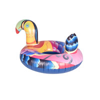 Nouvelle bouée gonflable en PVC personnalisée avec logo toucan pour adultes, flotteur de piscine avec capacité maximale de 100 kg pour les stations balnéaires et l'usage domestique