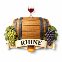 Imán de Resina para Refrigerador WeiVista, Barril de Vino del Rin, Recuerdo Coleccionable, Regalo Decorativo para Viñedos, Colección de Regalos de Viaje
