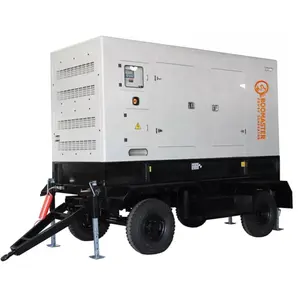 Draagbare Krachtcentrale 50kw Tot 500kw Mobiele Trailer Generator Motor Diesel Power Generator Met Wielen En Luifel