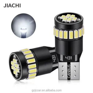 JIACHI FACTORY W5W 194 168 W5W Hot Sales T10 For Car LED Bulb Lights Canbus No Error Interior Trunk Dome Lamp 3014Chip 24SMD 12V