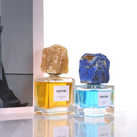 Tapas de Perfume de mármol de piedra Natural de lujo 30ml 50ml 100mL botella de Perfume de fragancia cuadrada para Perfume