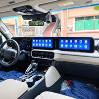 MOOKAKA Layar Sentuh QLED Ganda 12,3 Inci Android 15 untuk Toyota Land Cruiser Prado 2024-2026 Radio GPS Carplay Pemutar Video Mobil