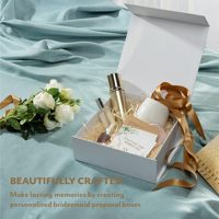 Neues Design Premium Brautjungfer Geschenk box Weißgrün Gold Akzent Ideal für Hochzeits vorschlag Party Favor Präsentation