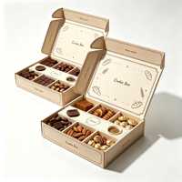 Boîte en carton ondulé personnalisée avec plateau de séparation, panier de confiserie pour cadeaux de chocolat, directement de l'usine