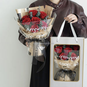 Ramo de Rosas Rojas Naturales Secas, Rosas Eternas Preservadas, para Navidad, Cumpleaños, Día de la Madre, Día del Padre, Día de San Valentín - Product Image 4