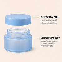 Pot à crème rond à paroi épaisse en PP, conteneur cosmétique à double paroi pour crème pour le visage, masque de nuit, beurre corporel, emballage pour soins de la peau