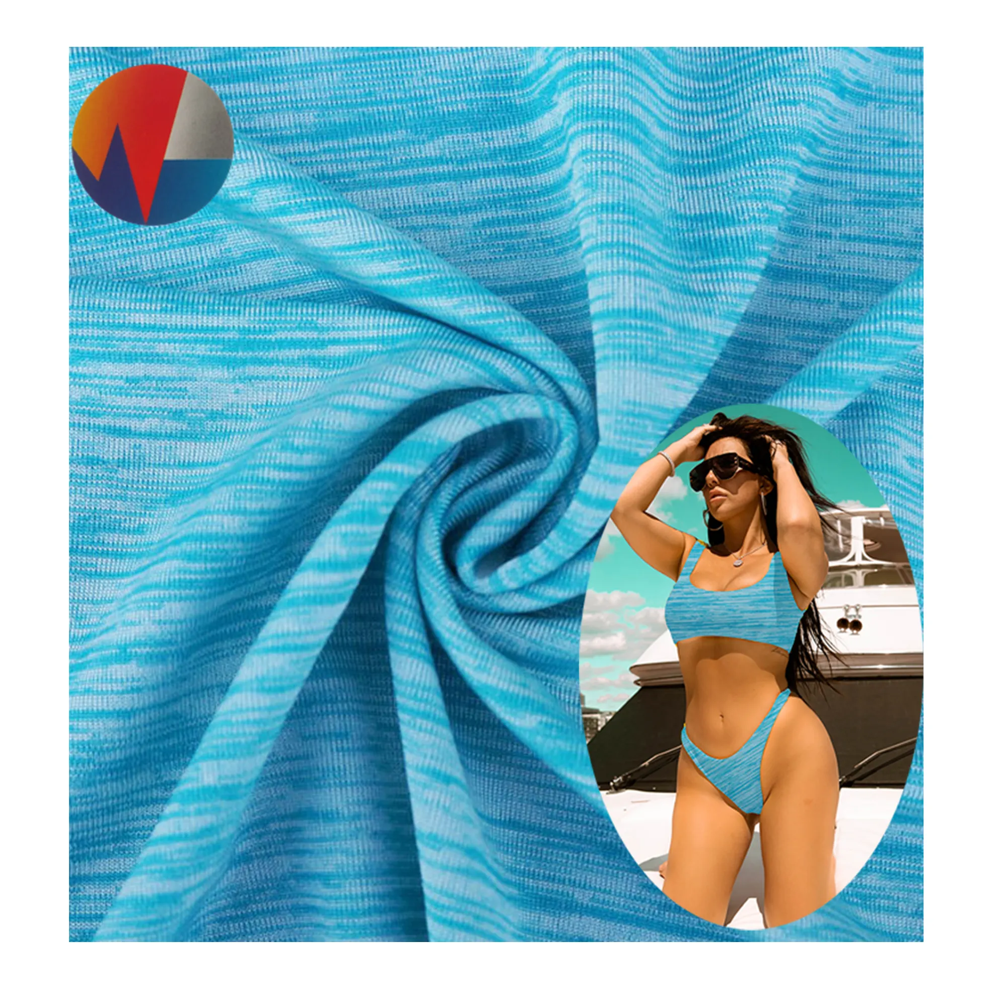 4 way stretch 80 nylon 20 spandex costumi da bagno in microfibra tessuto