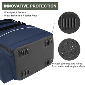 Mochila de Pesca Resistente al Agua con Compartimento Refrigerado Aislado, Almacenamiento para Alimentos y Cebo, Porta Cañas Incluidos - Product Image 6