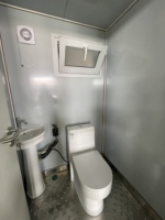Unité de toilettes et de douche modulaire extérieure, portable, moderne et écologique pour sanitaires préfabriqués hors site
