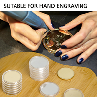 Pièces de monnaie vierges en laiton 40x2mm pour gravure laser, idéales pour cadeaux personnalisés DIY - Prix de gros