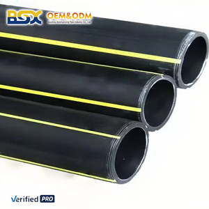 Çeşitli çaplarda özelleştirilmiş yüksek yoğunluklu polietilen (HDPE) gaz boru hatları dayanıklı sarı yeraltı doğal gaz boru hatları - Product Image 3