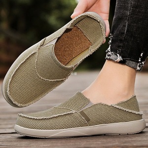 Chaussures en toile tendance pour hommes, style décontracté avec talon, chaussures décontractées pour hommes sans lacets, chaussures en toile pour hommes, chaussures décontractées d'été - Product Image 2