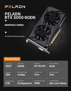 การ์ดจอ RTX3060 12GB RTX 3050 6GB GDDR6แกน PCIe 4.0 70W เดสก์ท็อป GPU ขายส่งจำนวนมาก RTX <span class=keywords><strong>3060</strong></span> TI <span class=keywords><strong>8GB</strong></span> - Product Image 4