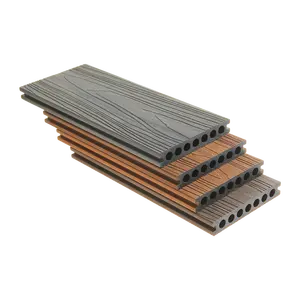 Gỗ ngoài trời nhựa composite gỗ nhân tạo chải Composite decking ván